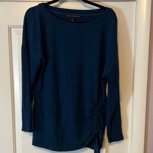 White House Black Market Dark Teal Long Sleeve Tunic Sweater